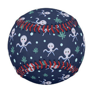 Octopus under the sea kids pattern baseball