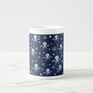 Octopus under the sea kids pattern bone china mug