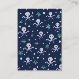 Octopus under the sea kids pattern business card