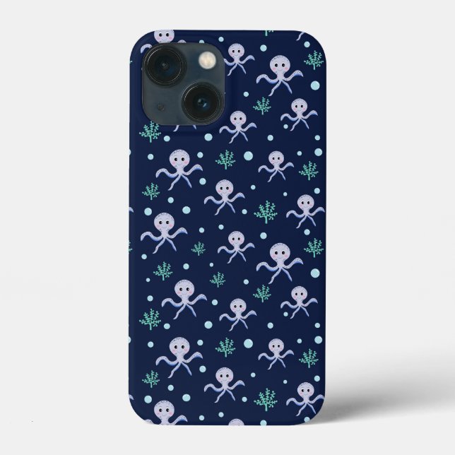 Octopus under the sea kids pattern Case-Mate iPhone case (Back)