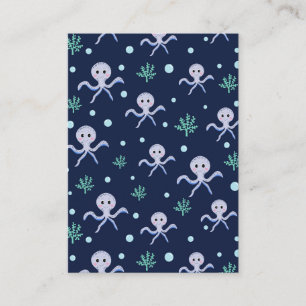 Octopus under the sea kids pattern discount card