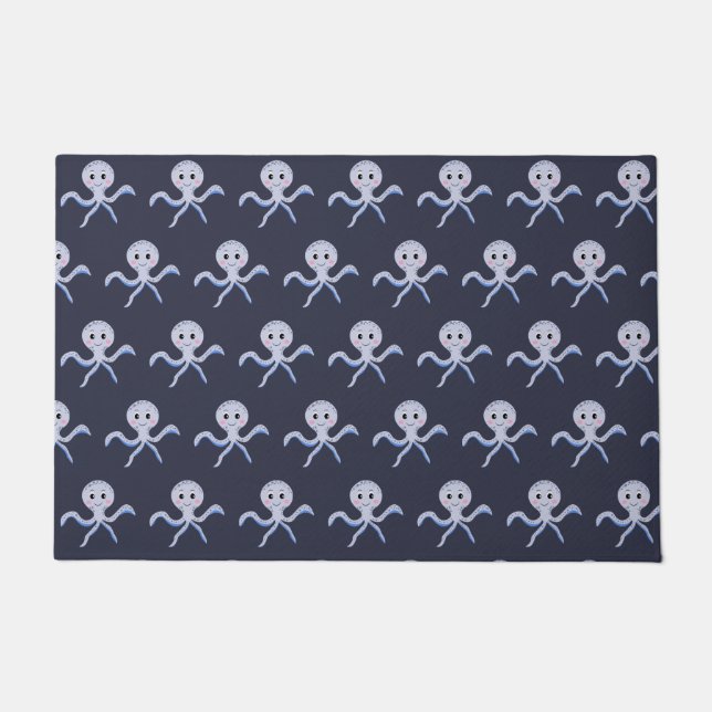Octopus under the sea kids pattern doormat (Front)