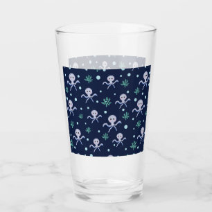 Octopus under the sea kids pattern glass