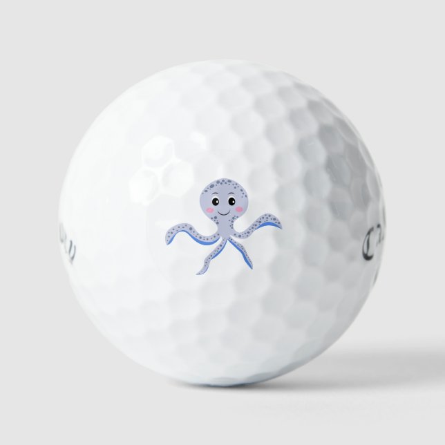 Octopus under the sea kids pattern golf balls (Front)