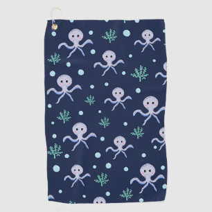 Octopus under the sea kids pattern golf towel