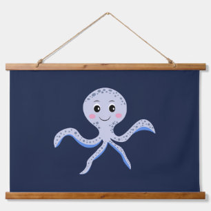 Octopus under the sea kids pattern hanging tapestry