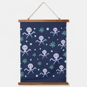Octopus under the sea kids pattern hanging tapestry