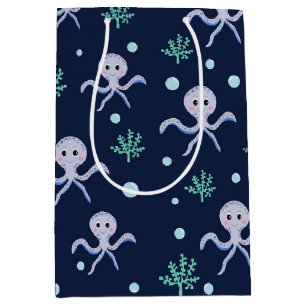 Octopus under the sea kids pattern medium gift bag