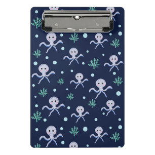Octopus under the sea kids pattern mini clipboard