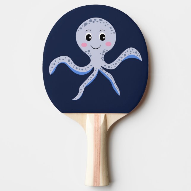 Octopus under the sea kids pattern ping pong paddle (Front)