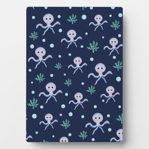 Octopus under the sea kids pattern plaque