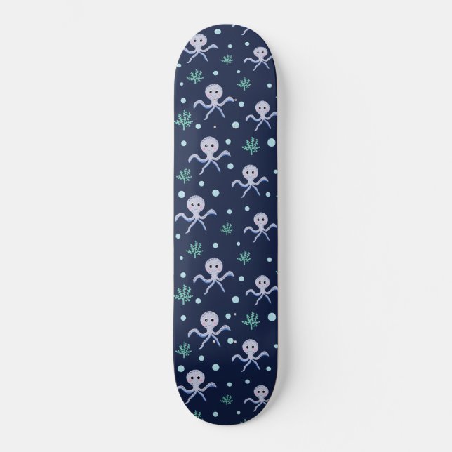Octopus under the sea kids pattern skateboard (Front)