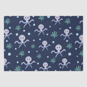 Octopus under the sea kids pattern tissue paper