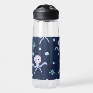 Octopus under the sea kids pattern water bottle