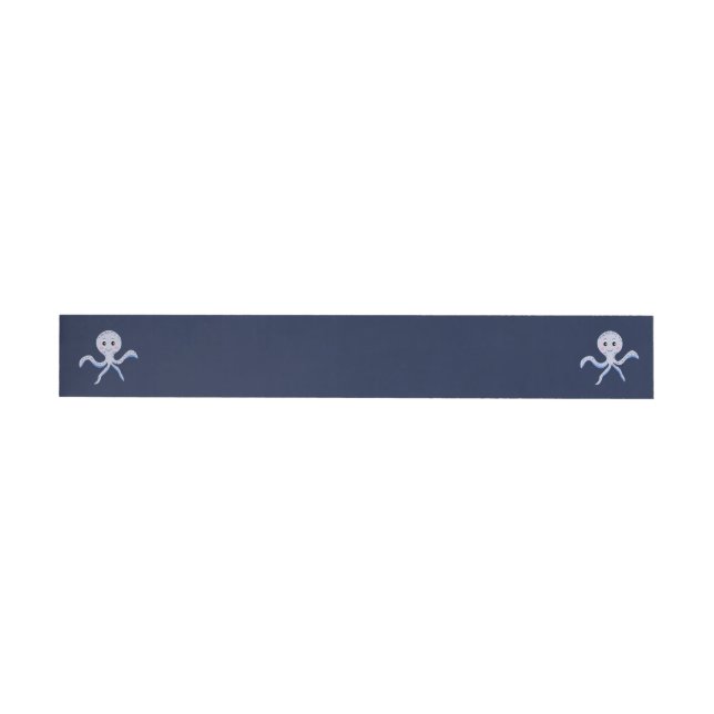 Octopus under the sea kids pattern wraparound address label (Individual)