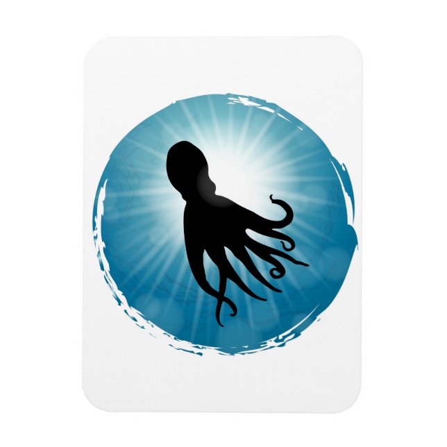 Octopus Underwater Aquatic Life Magnet (Vertical)