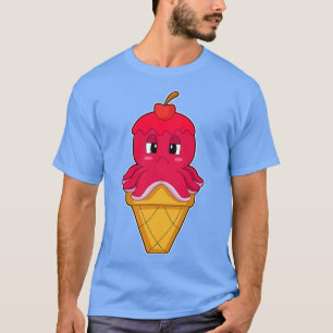Octopus Waffle ice cream Cherry T-Shirt