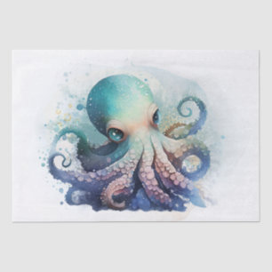 Octopus Watercolor Tissue Paper
