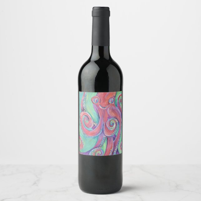 octopus wine label (Front)