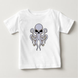 Octopus with 8 Arms & Skull Baby T-Shirt