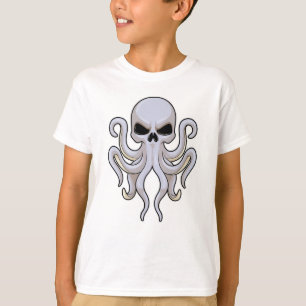 Octopus with 8 Arms & Skull T-Shirt