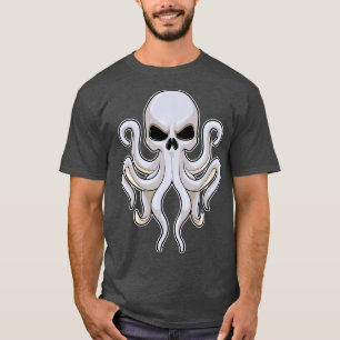 Octopus with 8 Arms Skull T-Shirt
