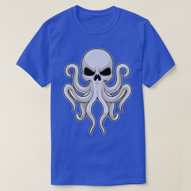 Octopus with 8 Arms Skull T-Shirt (Design Front)