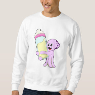 Octopus with Baby bottle Milk Sweatshirt