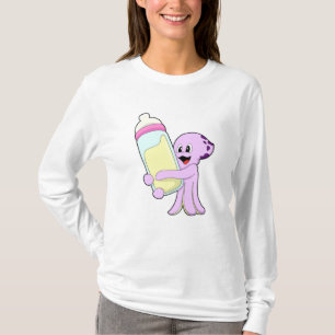 Octopus with Baby bottle Milk T-Shirt