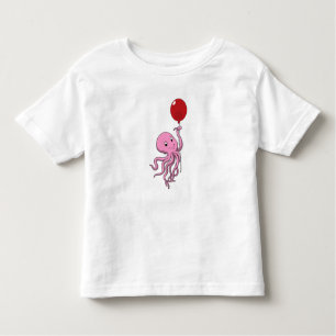 Octopus with Balloon Toddler T-Shirt