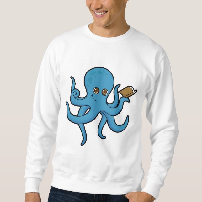 Octopus with Book Sweatshirt (Front)