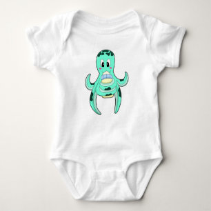 Octopus with Bottle of Milk Baby Bodysuit