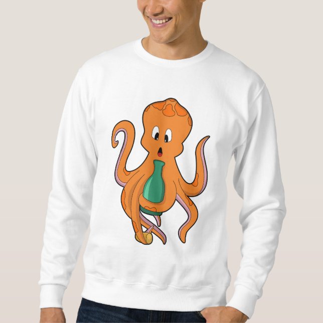 Octopus with Bottle.PNG Sweatshirt (Front)