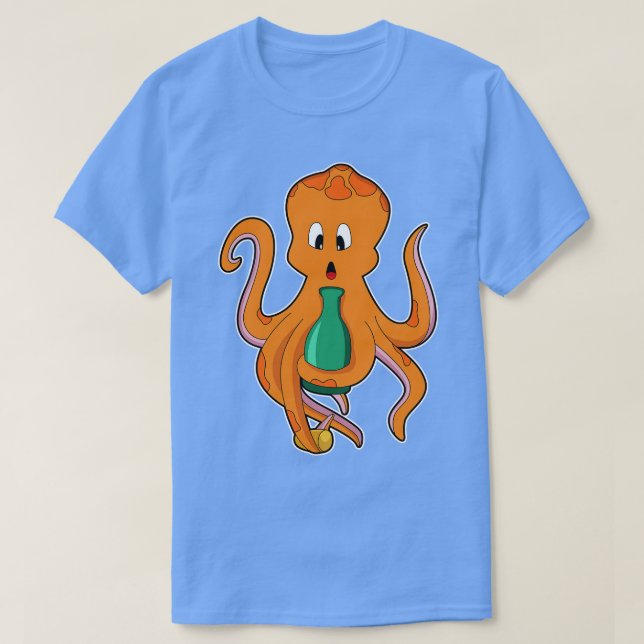Octopus with Bottle T-Shirt (Design Front)