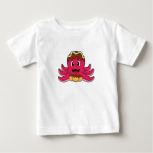 Octopus with Cake Baby T-Shirt