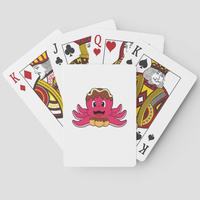 Octopus with Cake Playing Cards (Back)