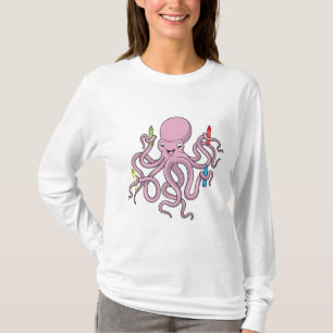 Octopus with Crayon T-Shirt