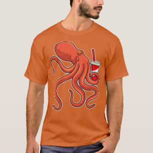 Octopus with Drink T-Shirt