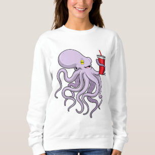 Octopus with Drinking mug Sweatshirt