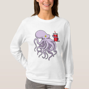 Octopus with Drinking mug T-Shirt