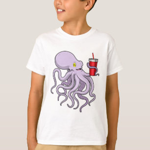 Octopus with Drinking mug T-Shirt