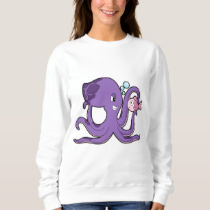 Octopus with Fish.PNG Sweatshirt