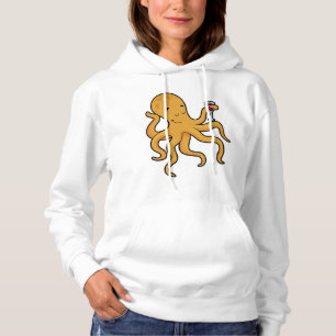 Octopus with Glass of Juice Hoodie