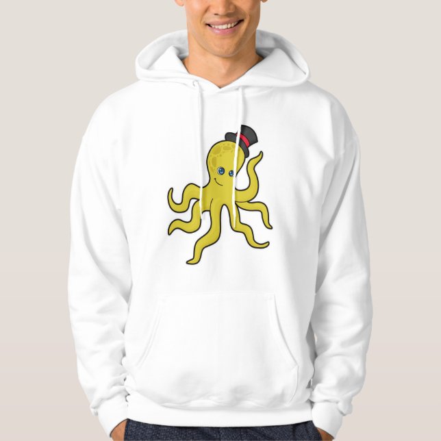 Octopus with Hat Hoodie (Front)