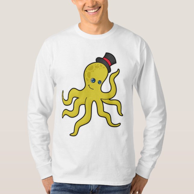 Octopus with Hat T-Shirt (Front)