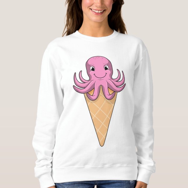 Octopus with Ice cream cone Sweatshirt (Front)