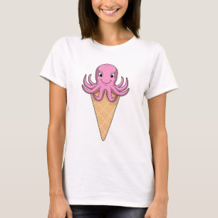 Octopus with Ice cream cone T-Shirt