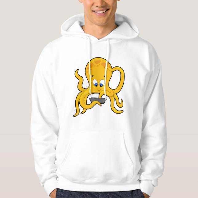Octopus with Laptop Hoodie (Front)