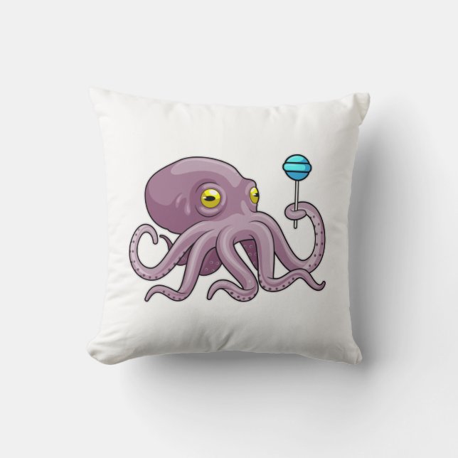 Octopus with Lollipop Cushion (Front)