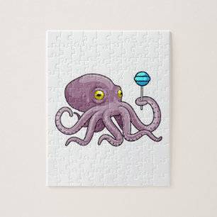 Octopus with Lollipop Jigsaw Puzzle